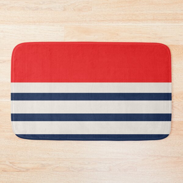 Item preview, Nautical blue stripe pattern with red designed and sold by mixtape80.