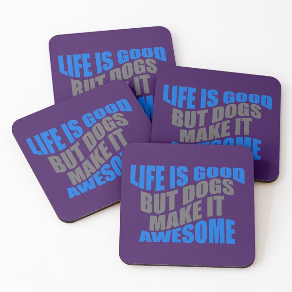 Item preview, Dogs make it awesome typography designed and sold by kookycomet.