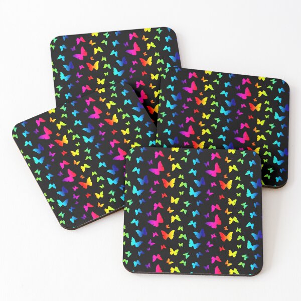 Item preview, Beautiful Rainbow Butterfly Pattern with Gradient black background designed and sold by Jennykies.
