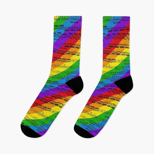 Item preview, love is love - pride music notes - sheet music black on rainbow designed and sold by kobyakov.