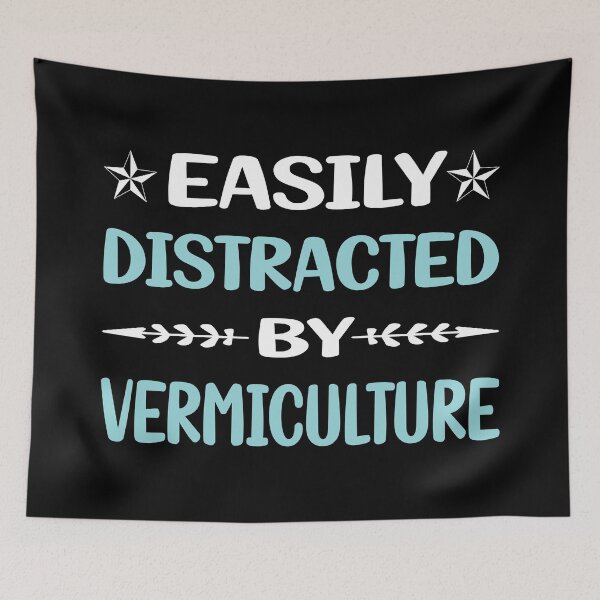 Item preview, Funny Easily Distracted Vermiculture Worm Farming Farmer Vermicompost Vermicomposting designed and sold by robinnacallanyi.