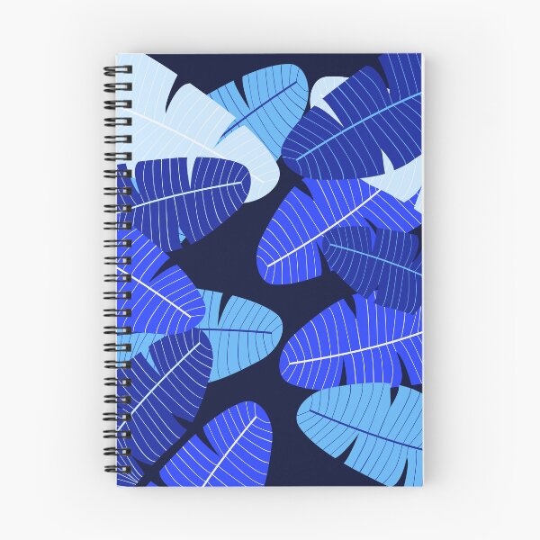 Item preview, Bright  Blue and black leaf print designed and sold by DemonicGloom.