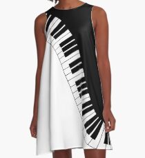 Piano Keyboard A-Line Dress