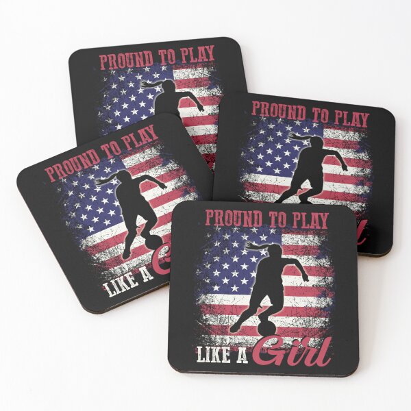 Item preview, Funny Soccer Lover Us Flag Proud To Play Like A Girl Perfect Gift For Soccer Player Soccer designed and sold by ayeshadanaqws.