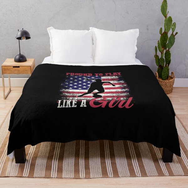 Item preview, Funny Soccer Lover Us Flag Proud To Play Like A Girl Perfect Gift For Soccer Player Soccer designed and sold by ayeshadanaqws.