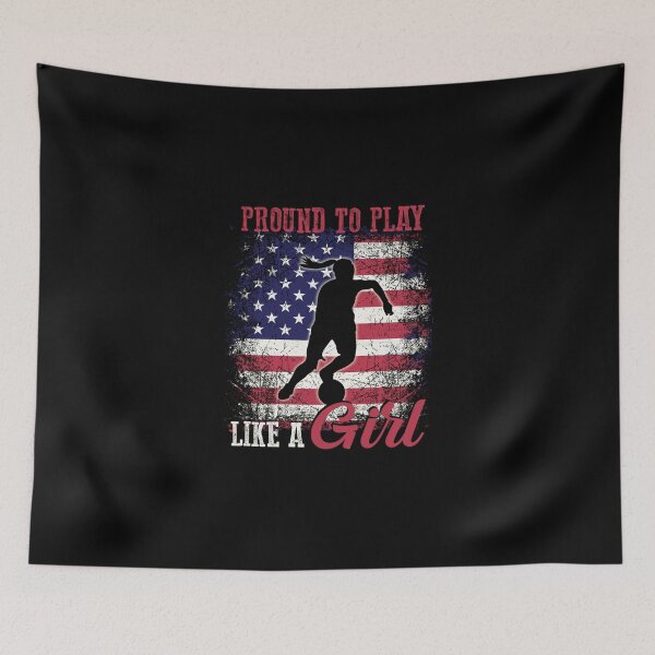 Item preview, Funny Soccer Lover Us Flag Proud To Play Like A Girl Perfect Gift For Soccer Player Soccer designed and sold by ayeshadanaqws.