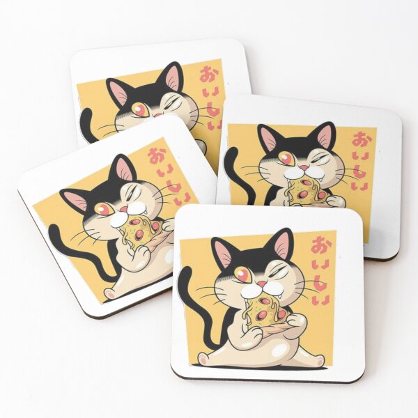 Item preview, Cute cat eating pizza  designed and sold by SpecArt.