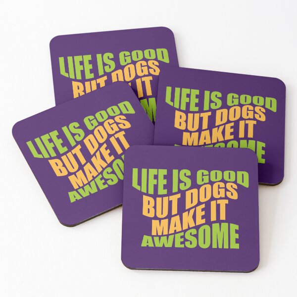 Item preview, Dogs make it awesome typography designed and sold by kookycomet.