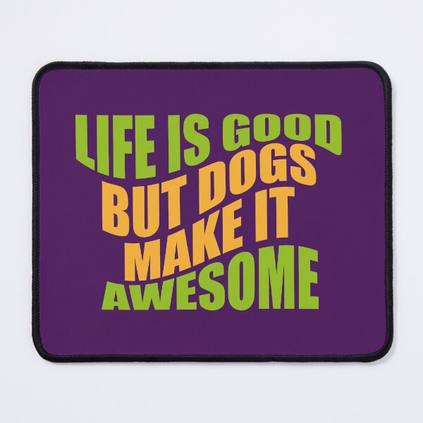 Item preview, Dogs make it awesome typography designed and sold by kookycomet.