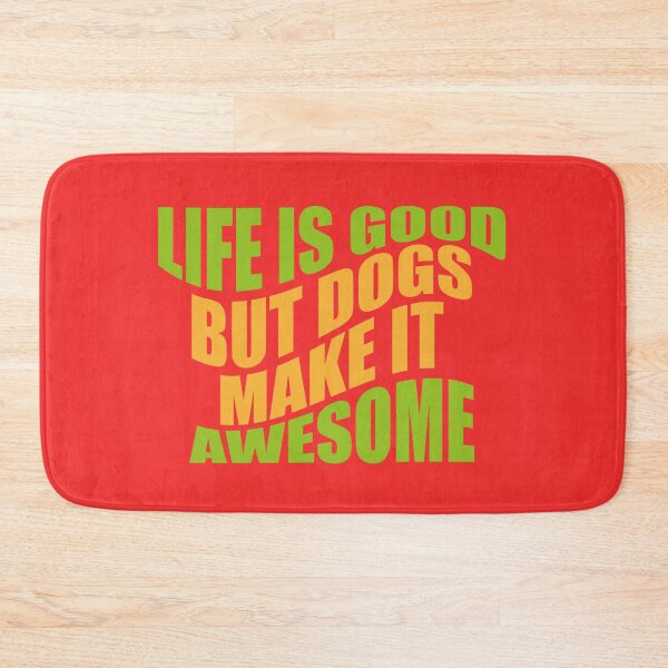 Item preview, Dogs make it awesome typography designed and sold by kookycomet.