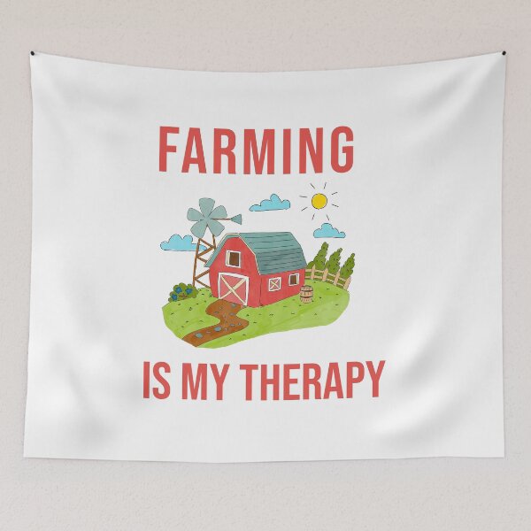 Item preview, Farming Is My Therapy T-Shirt Funny farming quote designed and sold by PrintifyStyle.