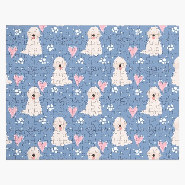 Item preview, LOVE White Cockapoo Cavapoo Cavoodle designed and sold by Lulupainting.