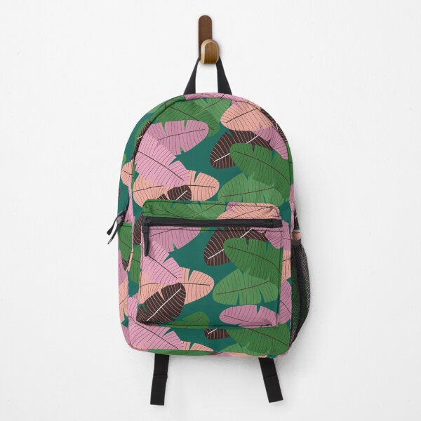Item preview, Dark Green pink and neutral leaf print designed and sold by DemonicGloom.