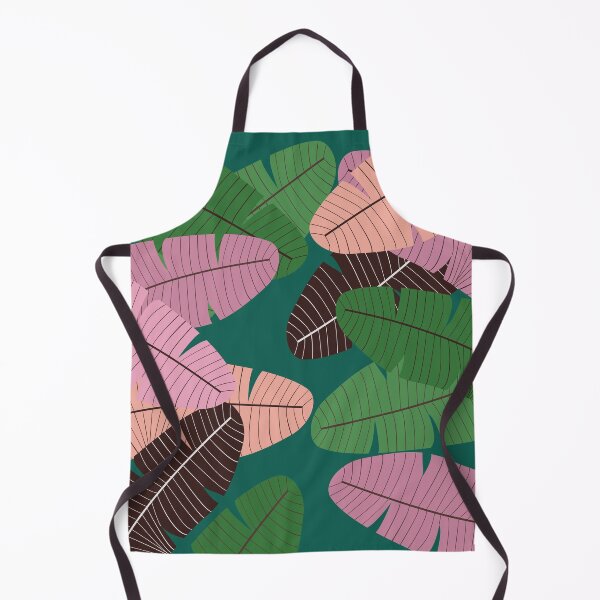 Item preview, Dark Green pink and neutral leaf print designed and sold by DemonicGloom.