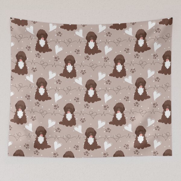 Item preview, LOVE Chocolate White Cockapoo Cavapoo Cavoodle designed and sold by Lulupainting.