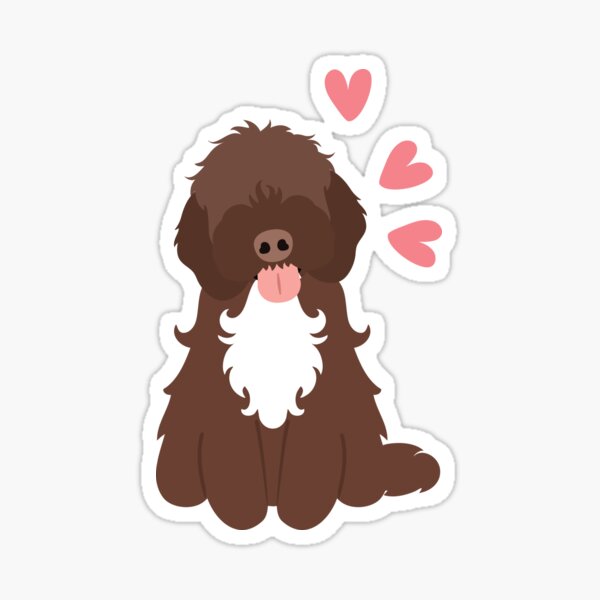 Item preview, LOVE Chocolate White Cockapoo Cavapoo Cavoodle designed and sold by Lulupainting.