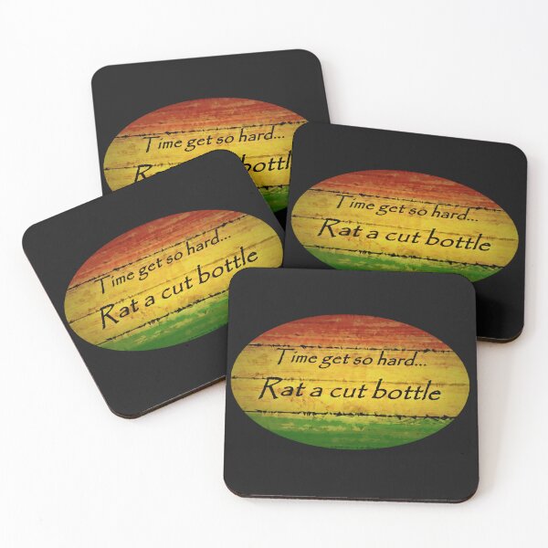 Item preview, "Time get so hard rat a cut bottle" - Jamaican saying on Austerity designed and sold by Tony Cisse.