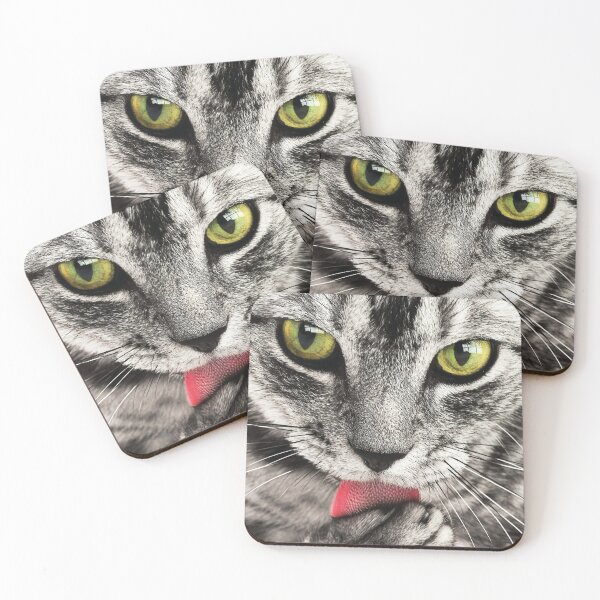 Item preview, Grey Cat With Green Eyes designed and sold by beefrancky.