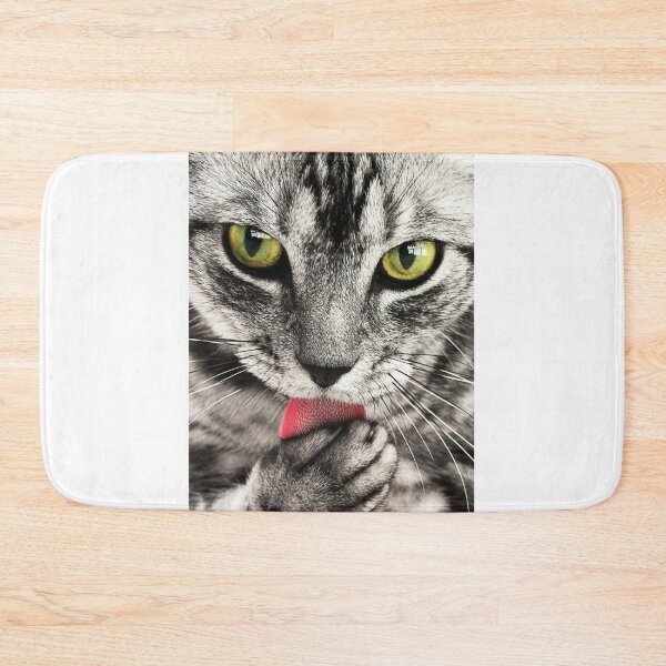 Item preview, Grey Cat With Green Eyes designed and sold by beefrancky.