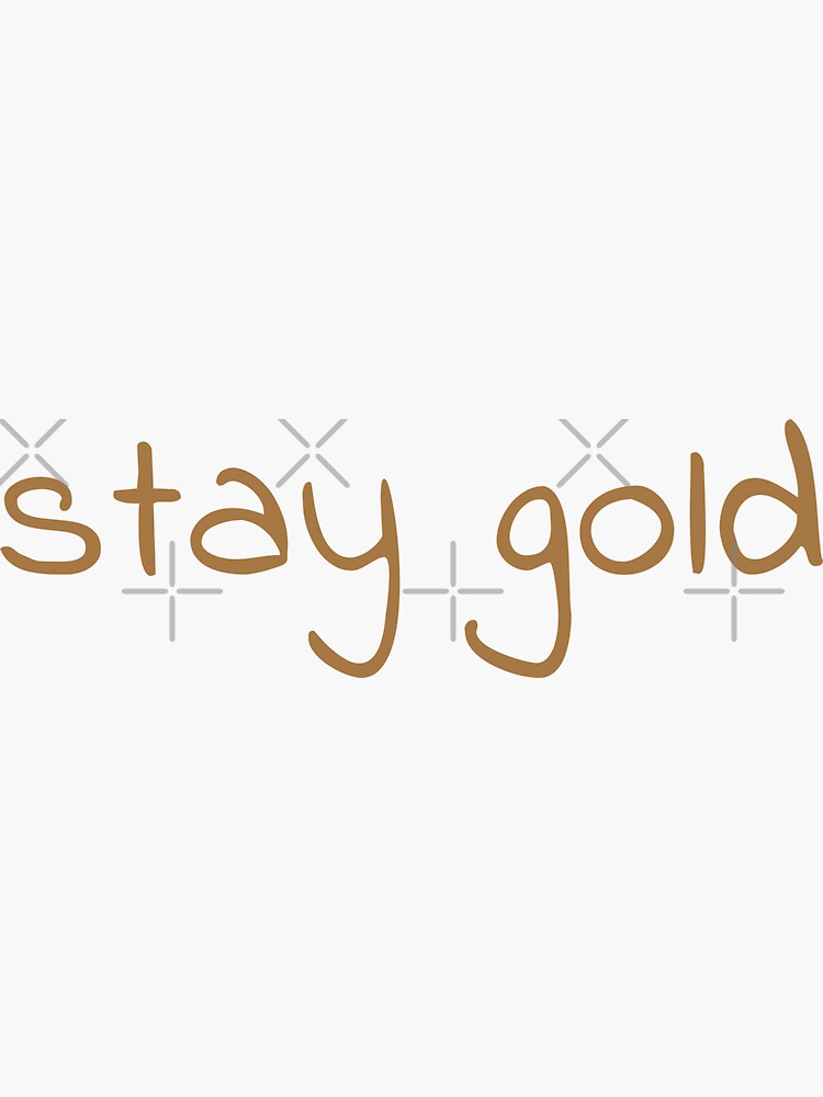 Thumbnail 3 von 3, Sticker, Bleib Gold, minimalistisch, subtil, Bangtan, Kpop, liebe dich selbst designt und verkauft von NoonaStudio.