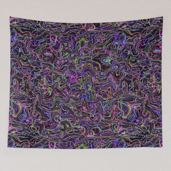 Item preview, Tangled - Abstract Pattern with Lines and Neon Colours designed and sold by Mandiness.