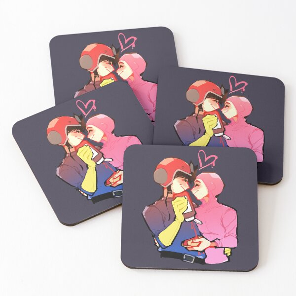 Item preview, Bright Famous Hunters Fight Pink Guy And Captain Falcon 2 Cute Fans designed and sold by KohlerGrenadine.
