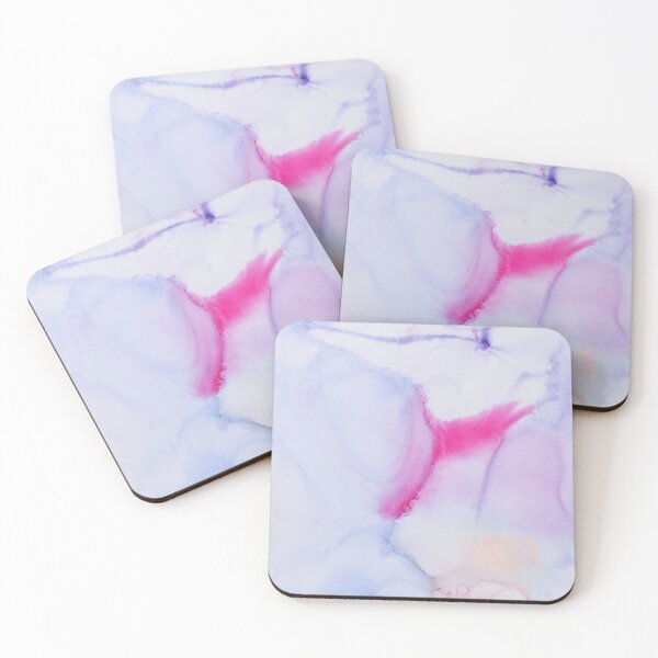 Item preview, Pink and Blue Violet Flowing Abstract Painting designed and sold by InkPaintingArt.
