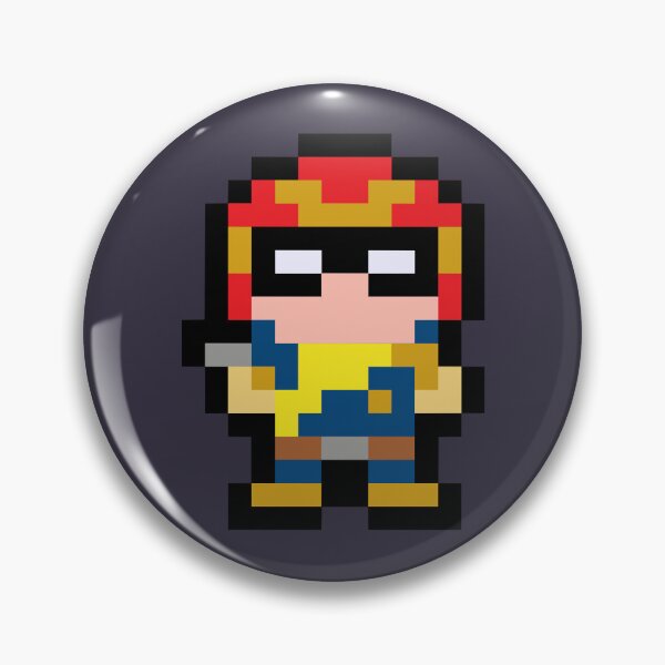 Item preview, Bright Famous Hunters Fight Pixel Captain Falcon Cute Fan designed and sold by KohlerGrenadine.