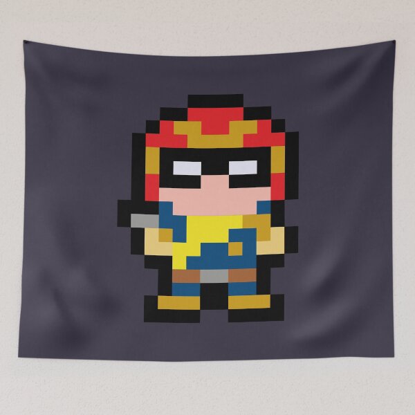 Item preview, Bright Famous Hunters Fight Pixel Captain Falcon Cute Fan designed and sold by KohlerGrenadine.