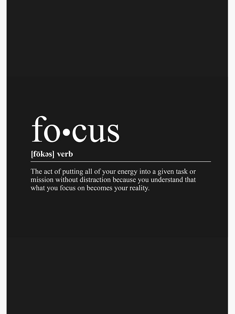"Focus Definition" Poster for Sale by raremaps Redbubble