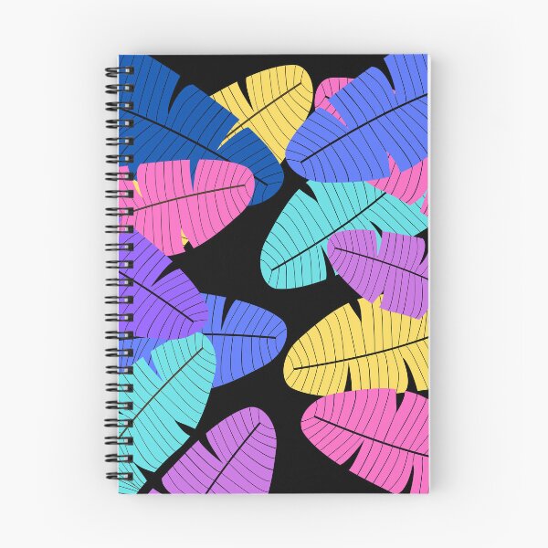 Item preview,  Black and multicolour tropical leaf print designed and sold by DemonicGloom.
