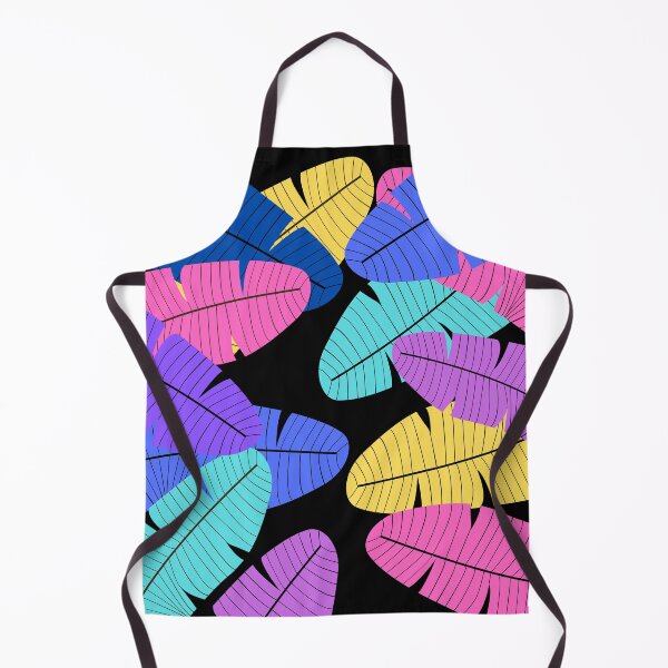 Item preview, Black and multicolour tropical leaf print designed and sold by DemonicGloom.