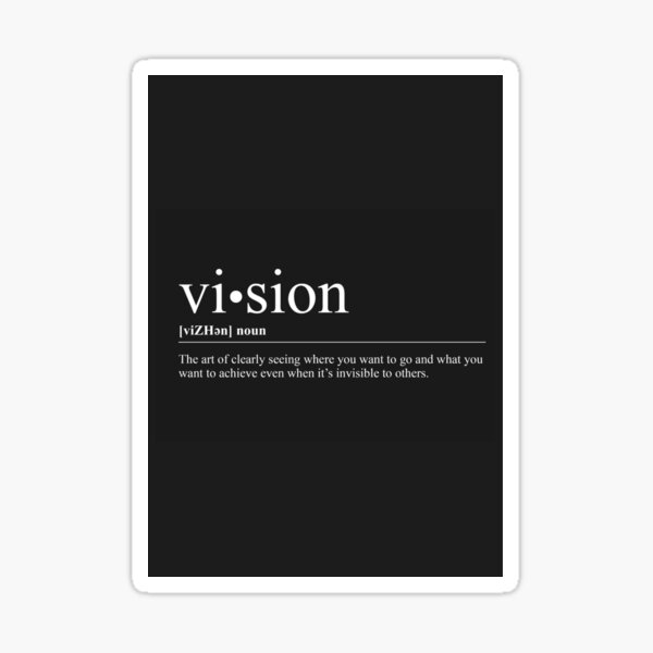 "Vision Definition" Sticker for Sale by raremaps Redbubble