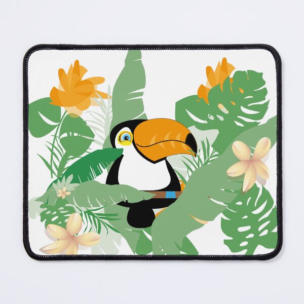 Item preview, Cute little toucan bird, sitting on a branche in the rainforest designed and sold by melissamaduka.