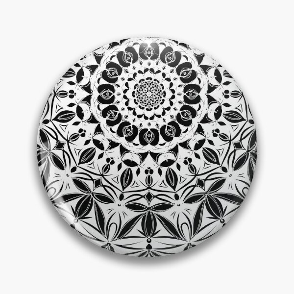 Item preview, black and white mandala designed and sold by Kosinskaya.