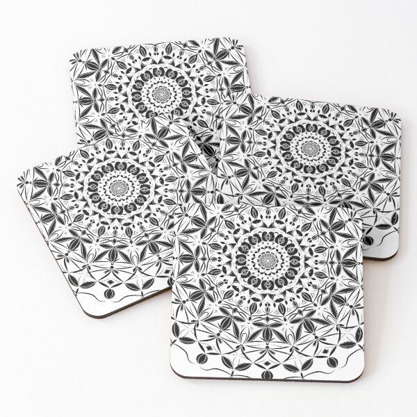 Item preview, black and white mandala designed and sold by Kosinskaya.