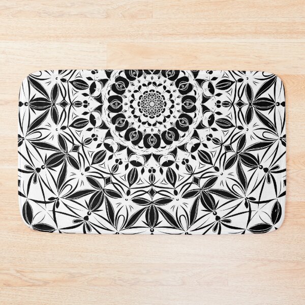 Item preview, black and white mandala designed and sold by Kosinskaya.