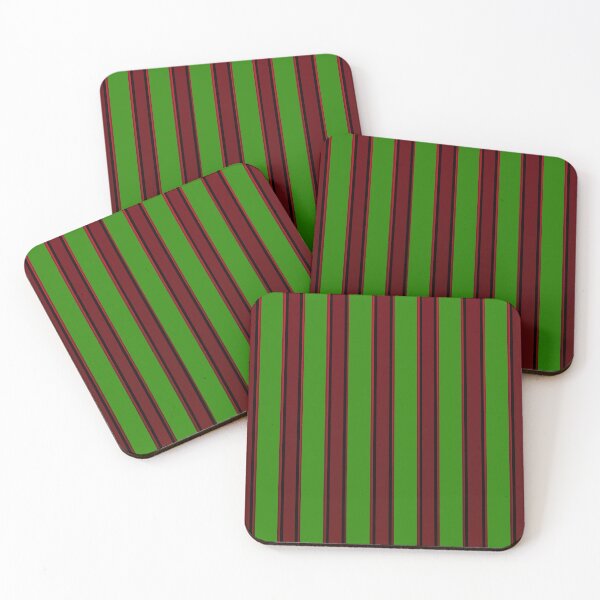 Item preview, Fairground red black green vertical stripes designed and sold by MinRoGallery12.
