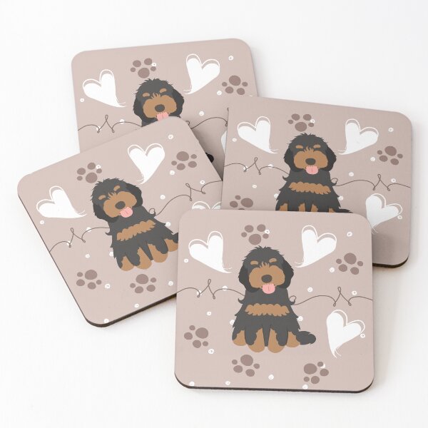 Item preview, Love Black Phantom Cockapoo Cavapoo Cavoodle designed and sold by Lulupainting.