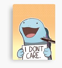 Quagsire "I don't care" Pokémon Canvas Print