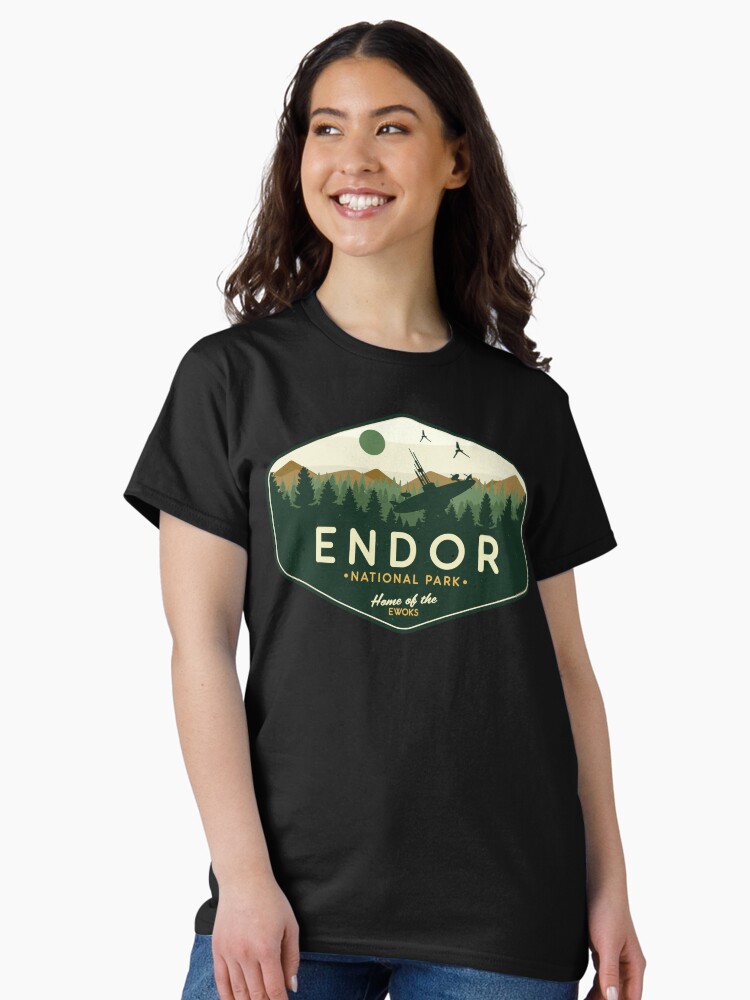 Thumbnail 2 of 7, Classic T-Shirt, Endor National Park: Home of the Ewoks designed and sold by magrodanny.