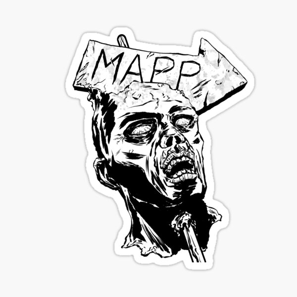 MAPP Zombie Head Logo Sticker