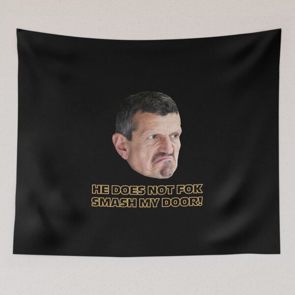 Item preview, Fok Smash My Door - Guenther Steiner - Formula 1 Oil Paint designed and sold by Harley-Jay.