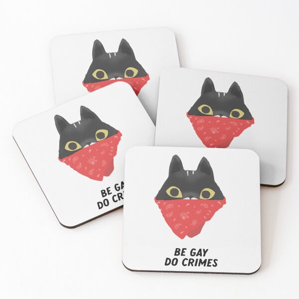 Item preview, Be gay Do Crimes - Cat bandit version designed and sold by Miaou Studio.