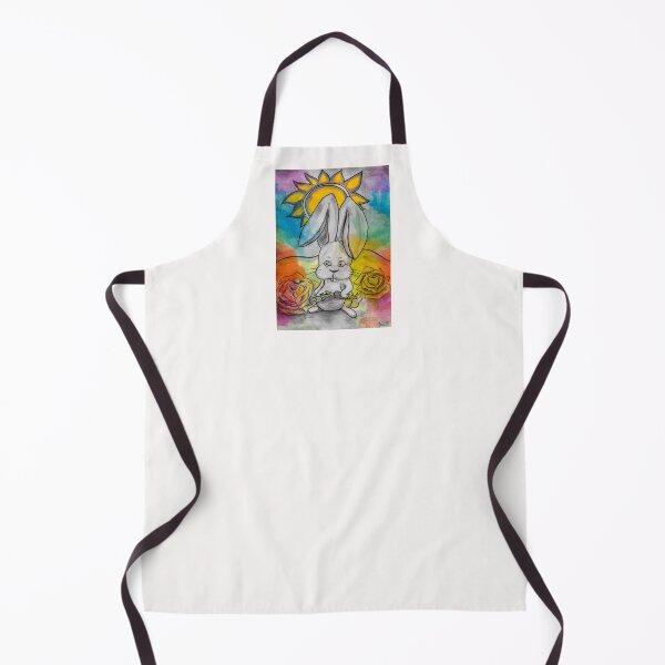 Item preview, Bunny with a carrot, edited watercolour drawing by MariDani Art designed and sold by MariDaniArt.