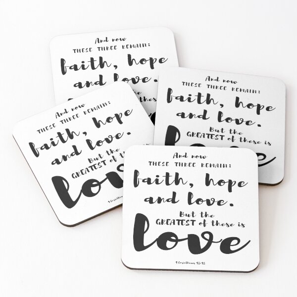 Item preview, Bible verse 1 Corinthians 13:13 Christian quote designed and sold by AmeliasArtistry.