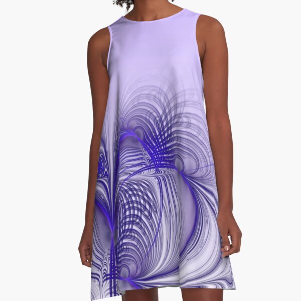 fliederfarben A-Linien Kleid