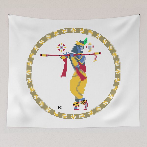 Aperçu de l'œuvre Krishna Pixel Art créée et vendue par artkarthik.