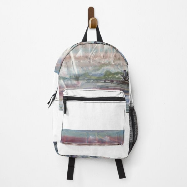 Item preview,  Zurich, Switzerland skyline at dusk.  Watercolor paining designed and sold by rfoxphoto.