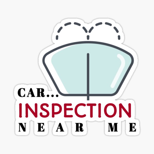 "Car Inspection Sticker" Sticker for Sale by Bloom-Stickers | Redbubble